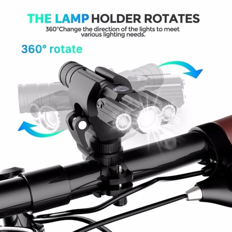 3 Lamp Holder Strong Light Flashlight Highlight Waterproof Hand-Held Outdoor Lighting Night Riding Flashlight