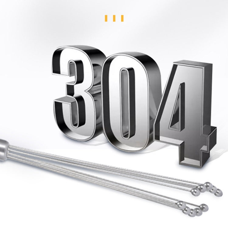 2 PCS Manual Whisk Stainless Steel Glass Bead Egg Whisk Kitchen Household Hand-Held Baking Tools Type A 10 Inch