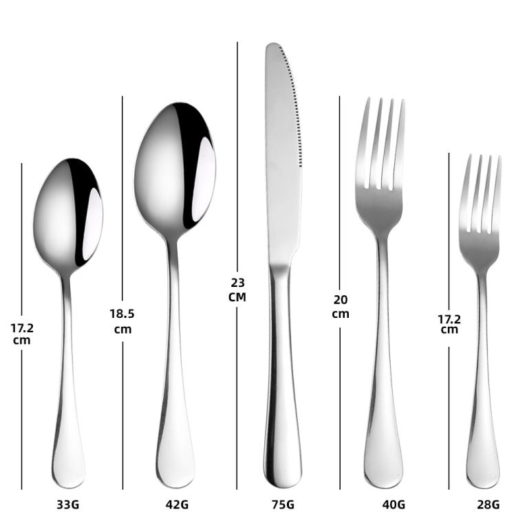 20 in 1 Stainless Steel Cutlery Steak Cutlery Set, Specification: True Color