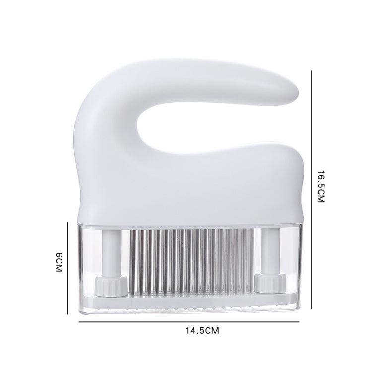 Stainless Steel Tenderloin Meat Knocking Meat Needle 48-Pin Household Kitchen Rib Breaker(White)