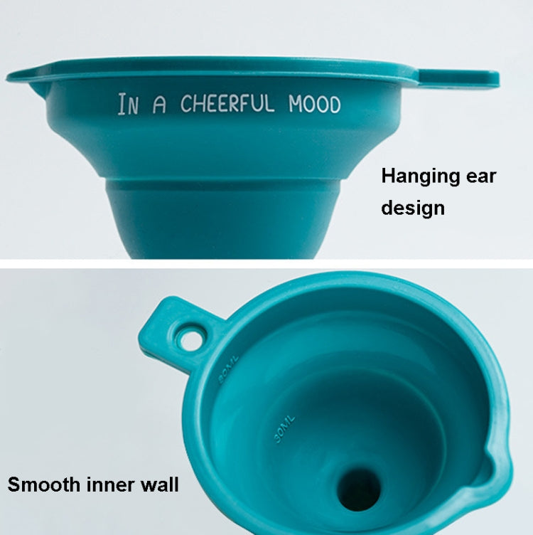 2 PCS Creative Folding Silicone Funnel Kitchen Household Oiler Wine Bottle Filter