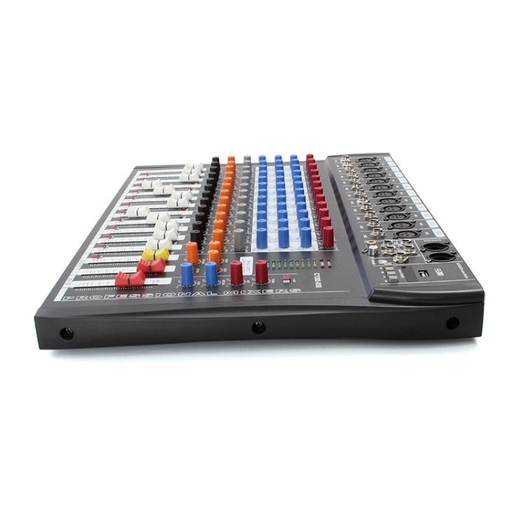 12 Channel Professional Karaoke Audio Mixer Microphone Digital Console Sound Mixing Amplifier with USB 48V Phantom Power