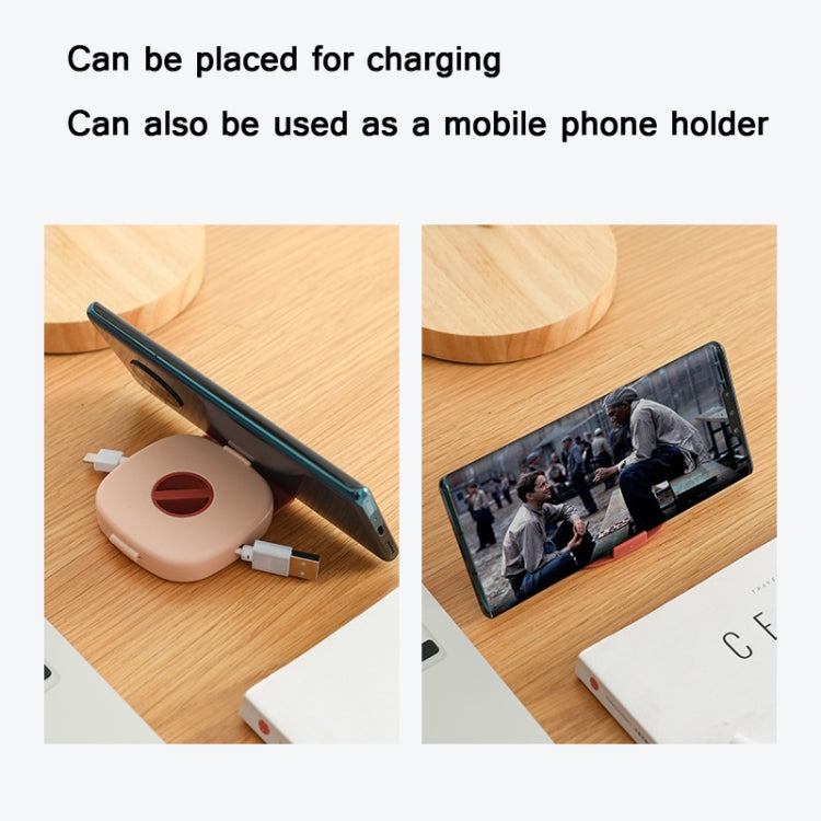 5 PCS Square Rotatable Earphone Data Cable Storage Box Multifunctional Desktop Phone Holder(Blue Yellow)