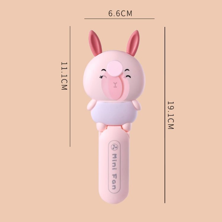 Student Portable Beauty Mirror Comb Mini Handheld USB Fan, Colour: Pink