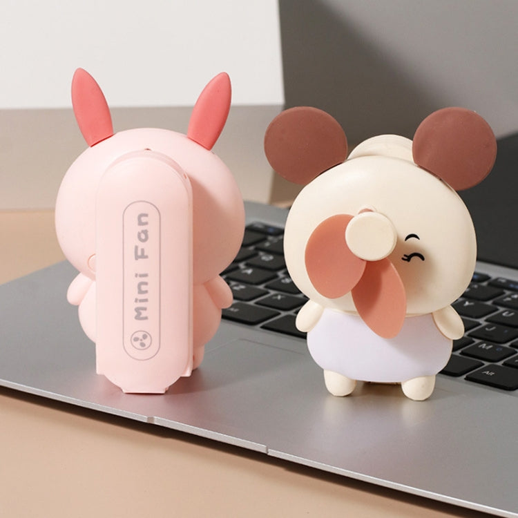 Student Portable Beauty Mirror Comb Mini Handheld USB Fan, Colour: Pink