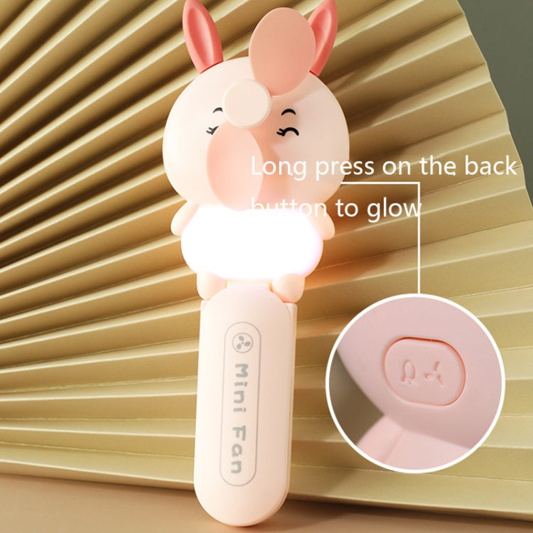 Student Portable Beauty Mirror Comb Mini Handheld USB Fan, Colour: Pink