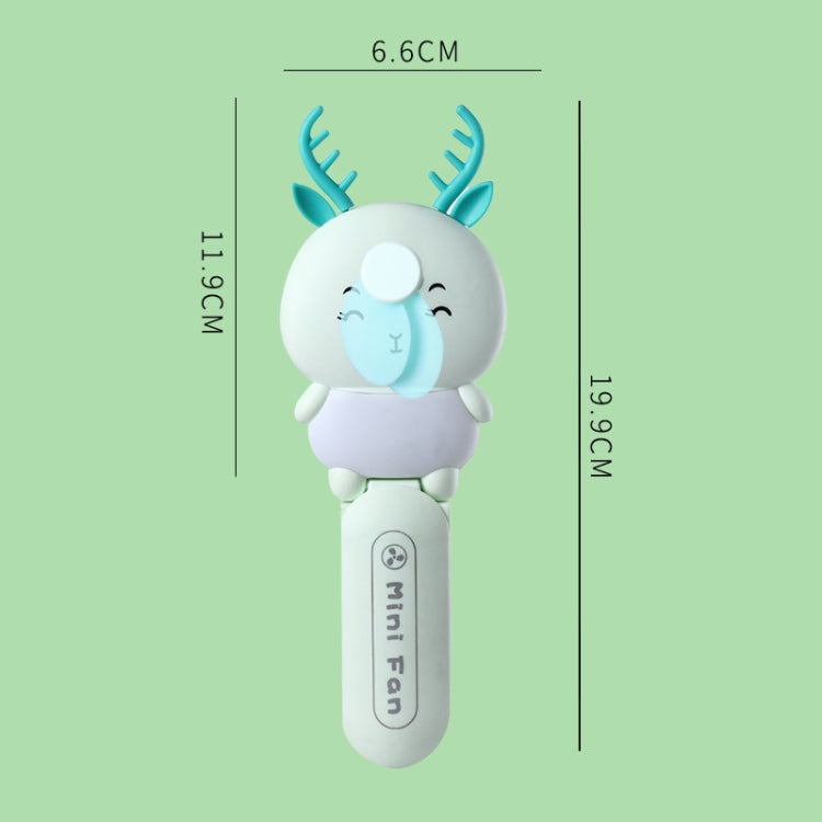 Student Portable Beauty Mirror Comb Mini Handheld USB Fan, Colour: Green