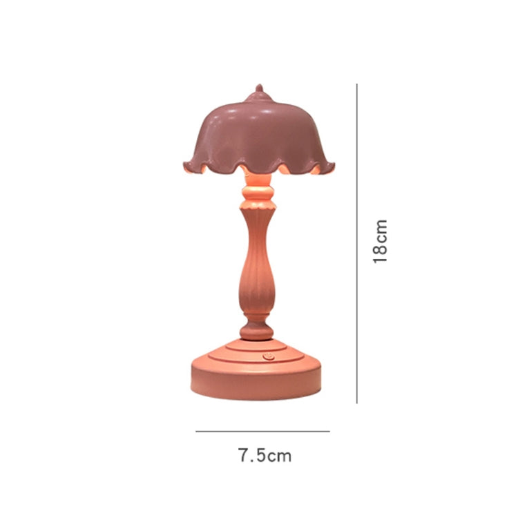 Retro Charging Table Lamp Bedroom Bed LED Eye Protection Light