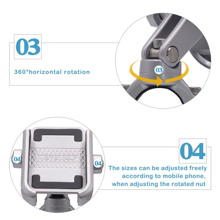 Bicycle Riding Navigation Mobile Phone Holder Motorcycle Car Aluminum Alloy Mobile Phone Holder