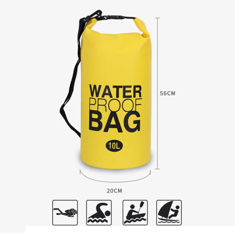 10L PVC Outdoor Drifting Waterproof Bag Diving Waterproof Bucket Bag