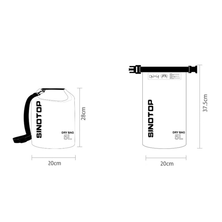 5L PVC Outdoor Upstream Drifting Waterproof Bag Diving Swimming Bucket Bag