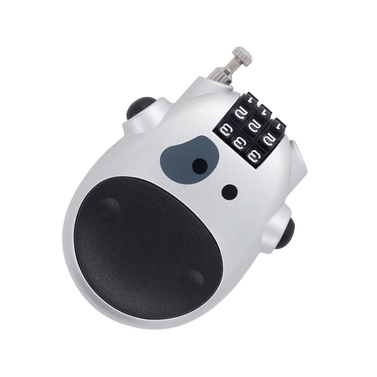 Portable Bicycle Motorcycle Anti-Theft Lock Telescopic Wire Lock Cartoon Cow Password Lock