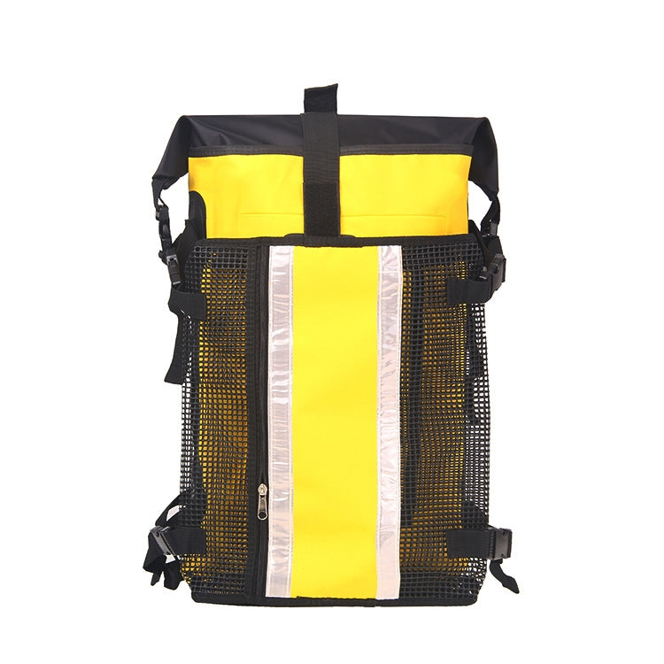 30L Outdoor Sports River Upstream Rafting Waterproof Bag Mountaineering Waterproof Backpack(Yellow)