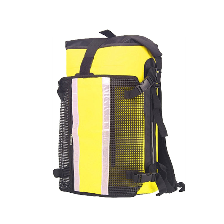 30L Outdoor Sports River Upstream Rafting Waterproof Bag Mountaineering Waterproof Backpack(Yellow)
