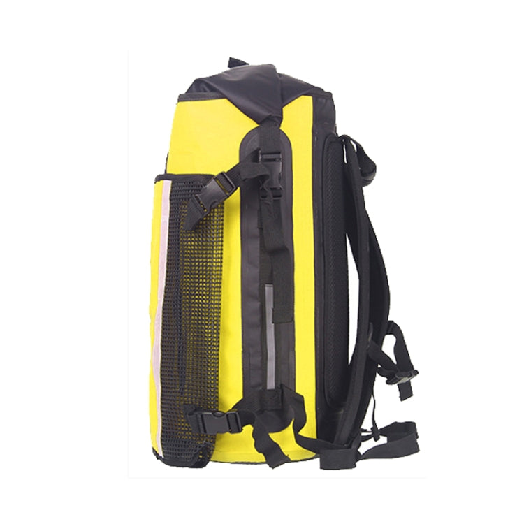 30L Outdoor Sports River Upstream Rafting Waterproof Bag Mountaineering Waterproof Backpack(Yellow)