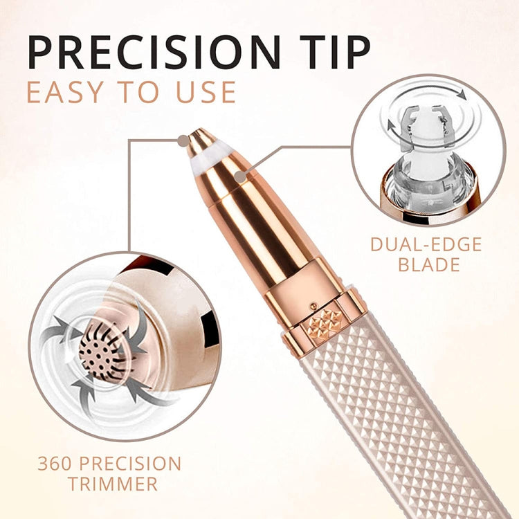Two In One USB Rechargeable Lipstick Shaver Lady Eyebrow Trimmer