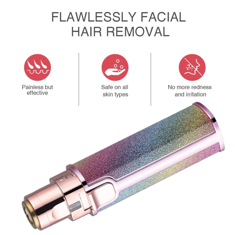 2 In 1  Electric Shaver Lady Eyebrow Trimmer Lipstick Automatic Facial Hair Removal Device, Style: Dry Battery