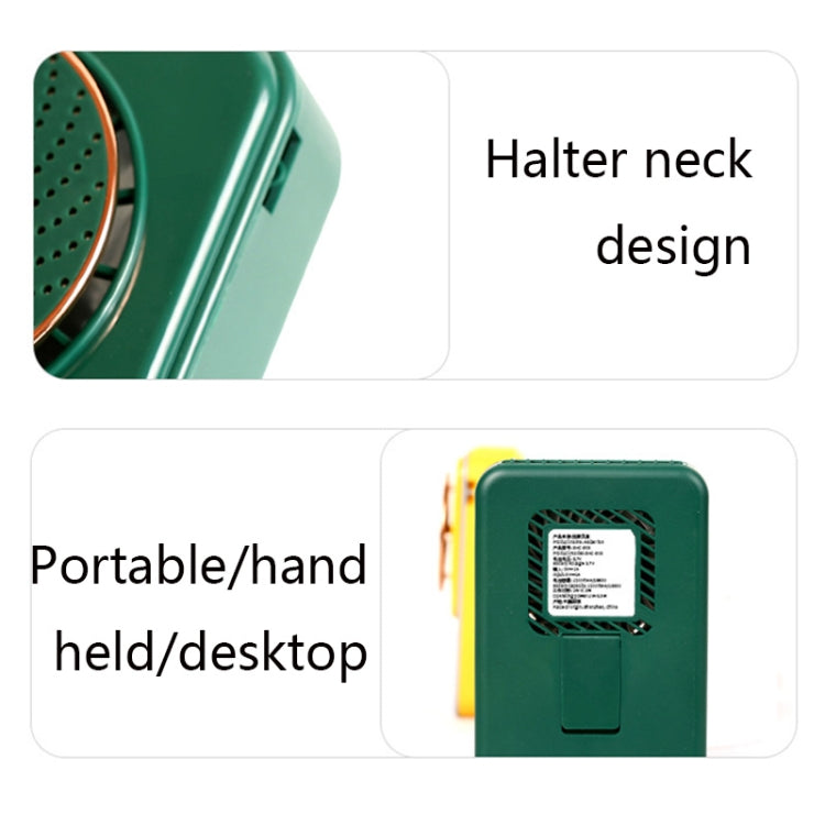 SHC-S03 USB Desktop Leafless Outdoor Sports Portable Lazy Hanging Neck Fan, Colour: White
