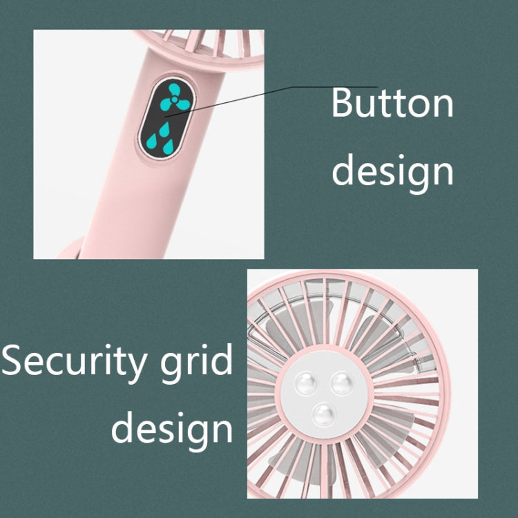 C350 Handheld Mini Spray Moisturizing Fan Student USB Portable Humidifier Fan, Colour: Double Spray White
