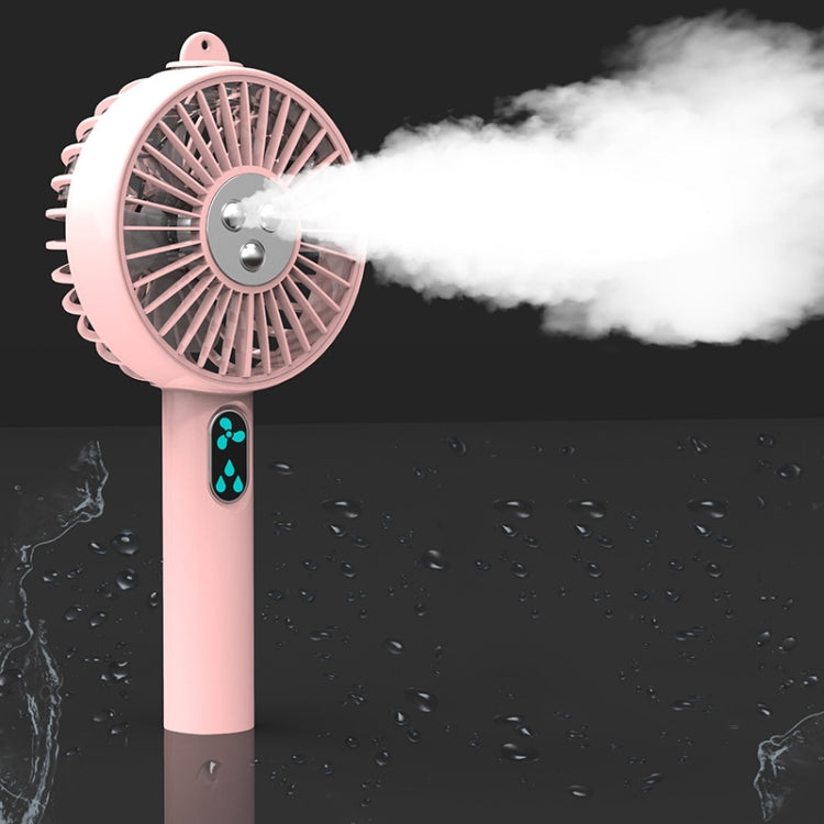 C350 Handheld Mini Spray Moisturizing Fan Student USB Portable Humidifier Fan, Colour: Double Spray Pink