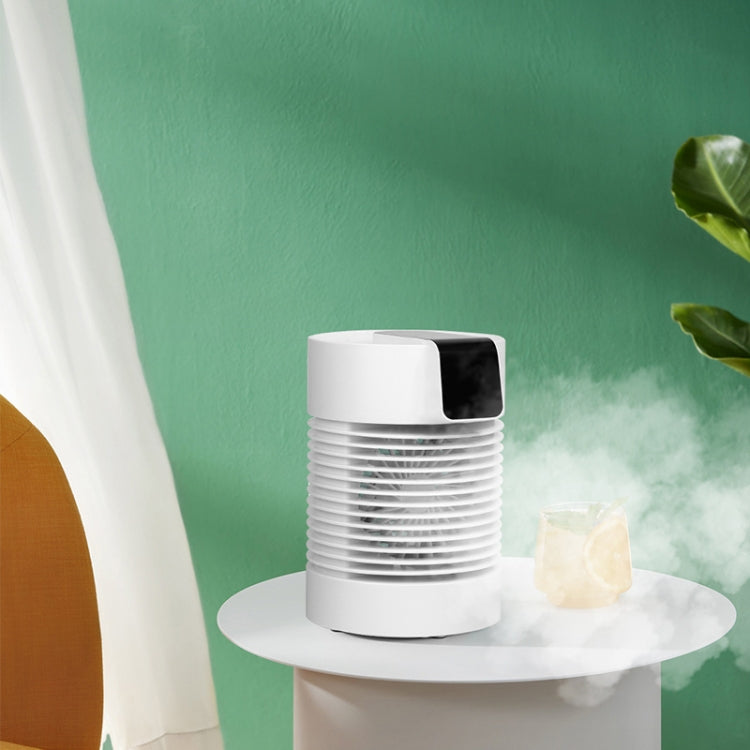 F22 Office And Home Touch Screen Adjustment Rotating Shaking Head Spray Humidification USB Silent Fan(White)