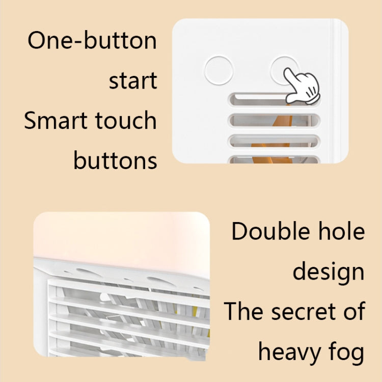 Household Mini Humidification Fan Portable USB Water-cooled Air Conditioning Fan