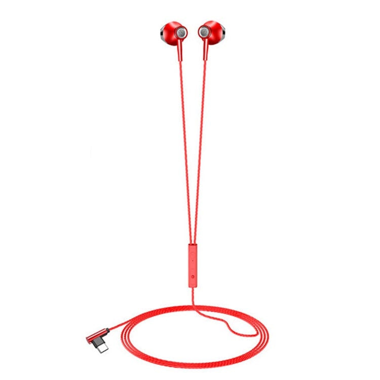 F20 Metal Earphone Earbud Type-C Interface Universal Wire Earphones, Not For Samsung Phones