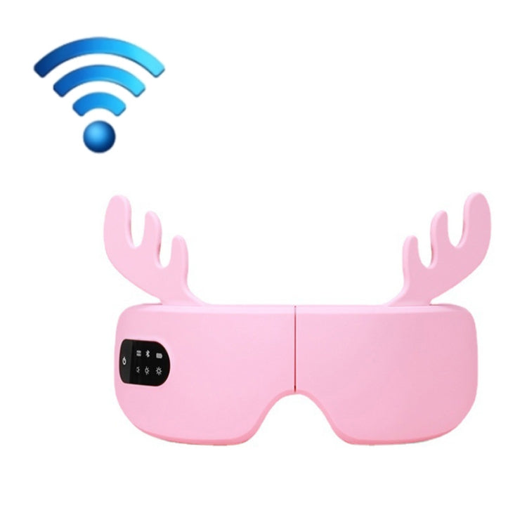 Antler Eye Protection Device USB Intelligent Vibration Hot Compress Eye Mask Automatic Timing Eye Massager(Pink)