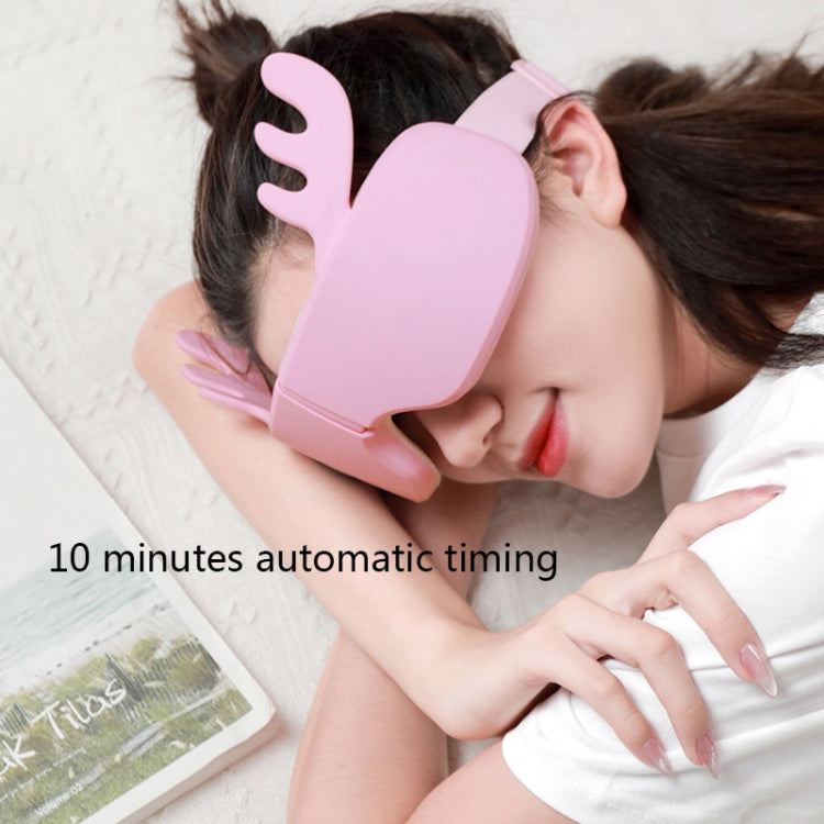 Antler Eye Protection Device USB Intelligent Vibration Hot Compress Eye Mask Automatic Timing Eye Massager(Pink)