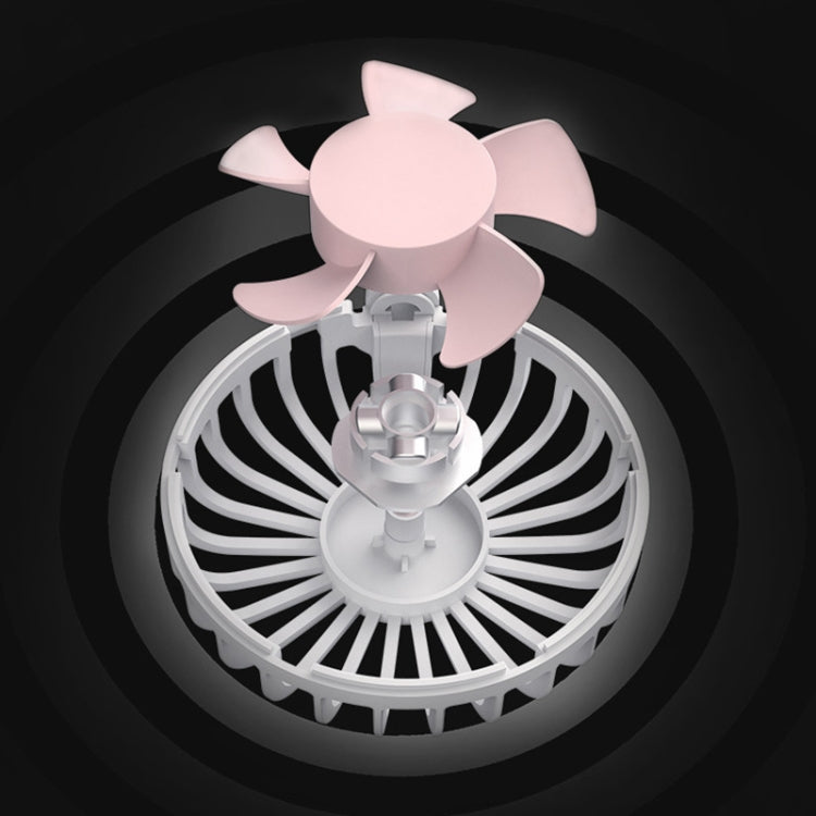 WT-F27 Neck-mounted Double-head Humidifying Fan USB Portable Moisturizing Spray Sports Silent Fan(Black)