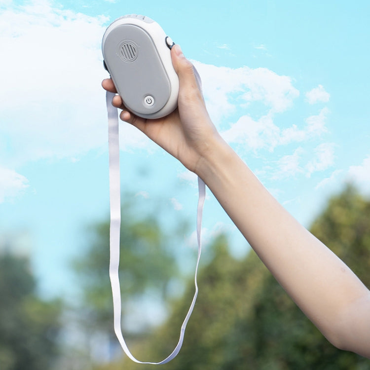 M3 Hanging Neck Aromatherapy Fan USB Mini Portable Household Outdoor Fan, Colour: White Gray Ordinary