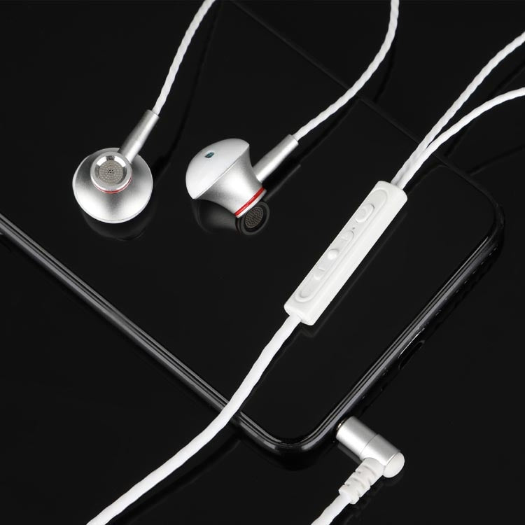 F20 3.5mm Jack Metal Earphones Wire-Controlled Earbuds Mobile Phone Earphones With Mic