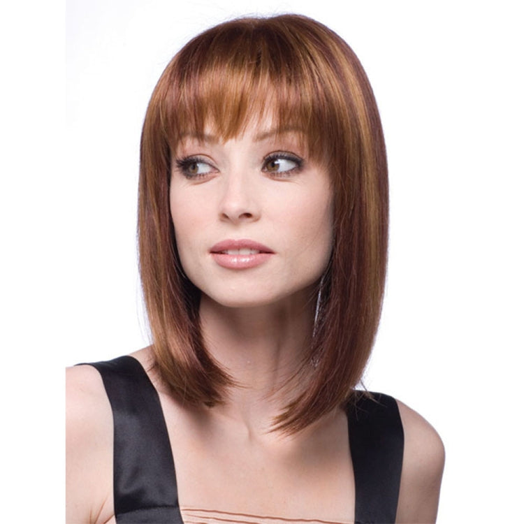 Women Medium Long Style Straight Hair Headgear