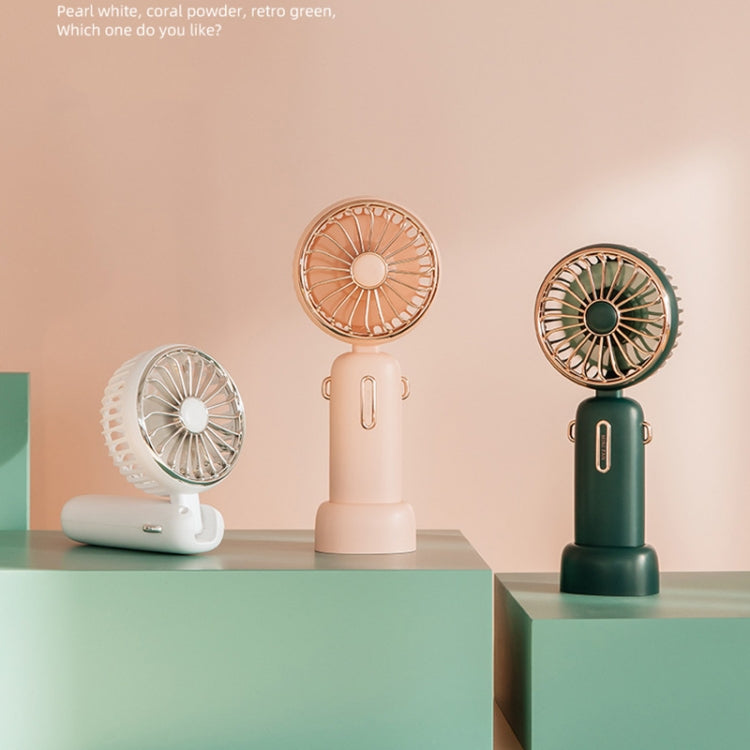 WT-F40 Household Outdoor Handheld Flip Fan Portable USB Retro Folding Desktop Fan(Vintage Green)