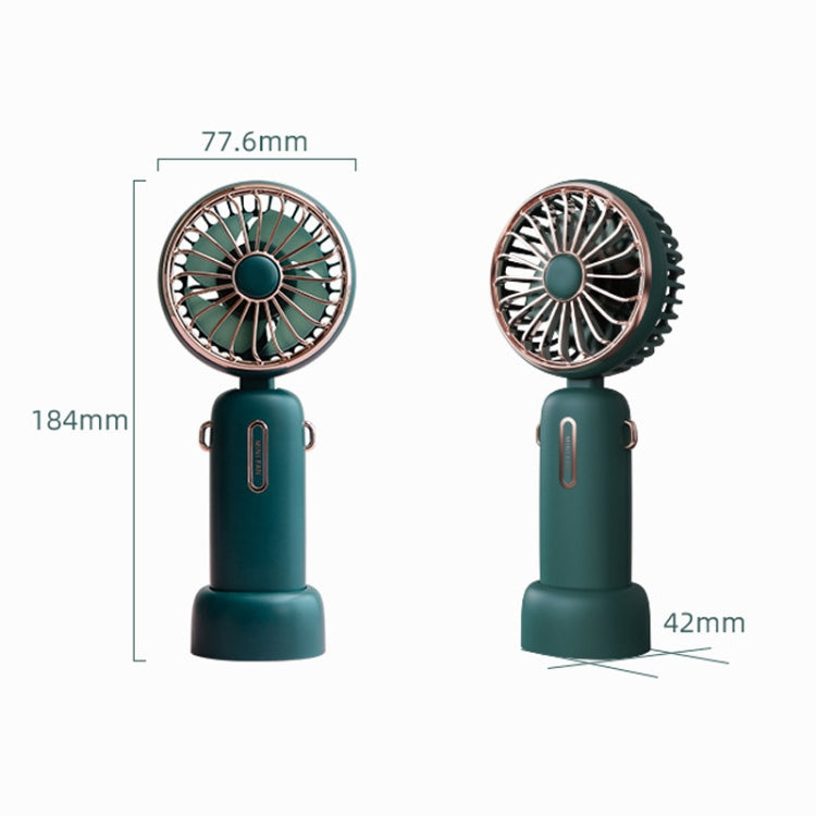 WT-F40 Household Outdoor Handheld Flip Fan Portable USB Retro Folding Desktop Fan(Vintage Green)