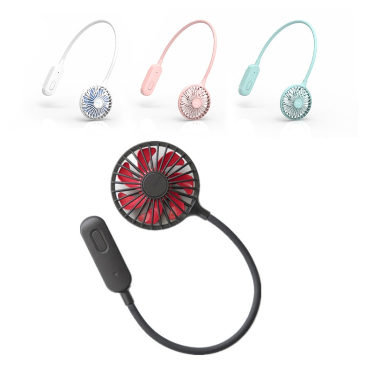Hanging Neck Earphone Clip Fan Student Dormitory Portable USB Folding Mini Fan