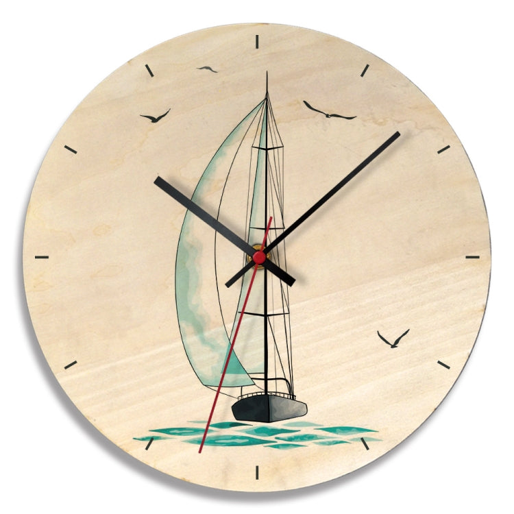 Creative Wood Printing Wall Clock Living Room Creative Clocks