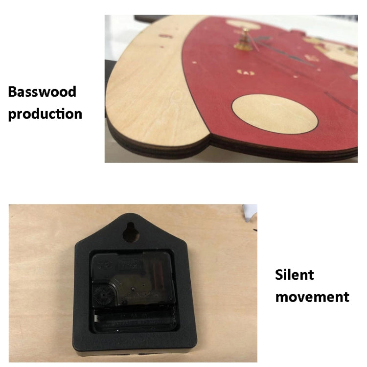 Creative Wood Printing Wall Clock Living Room Creative Clocks