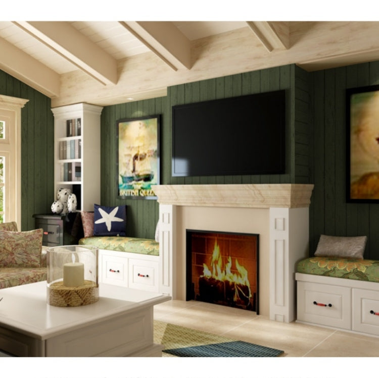 Wood Grain Non-Woven Wallpaper Vintage Background Photography Wallpaper(Dark Green)