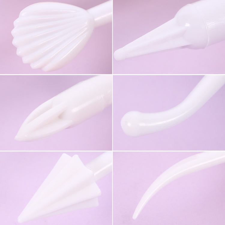 10 Sets Carving Pen Cake Fondant Carving Knife Making Cutting Tool 01071 Yellow (OPP Bag Packaging)