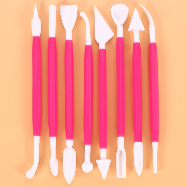 10 Sets Carving Pen Cake Fondant Carving Knife Making Cutting Tool 01018 Red (OPP Bag Packaging)