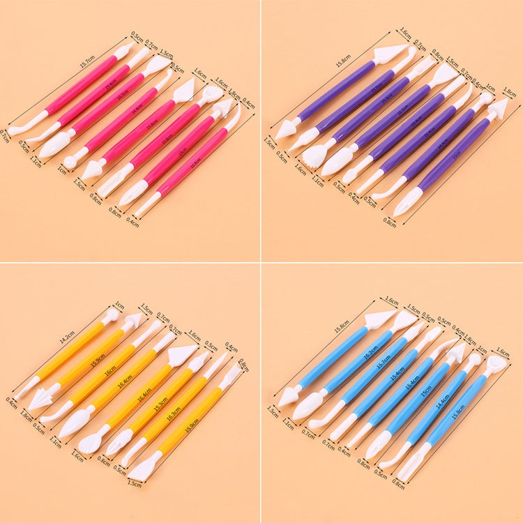 10 Sets Carving Pen Cake Fondant Carving Knife Making Cutting Tool 02030 Pink (OPP Bag Packaging)