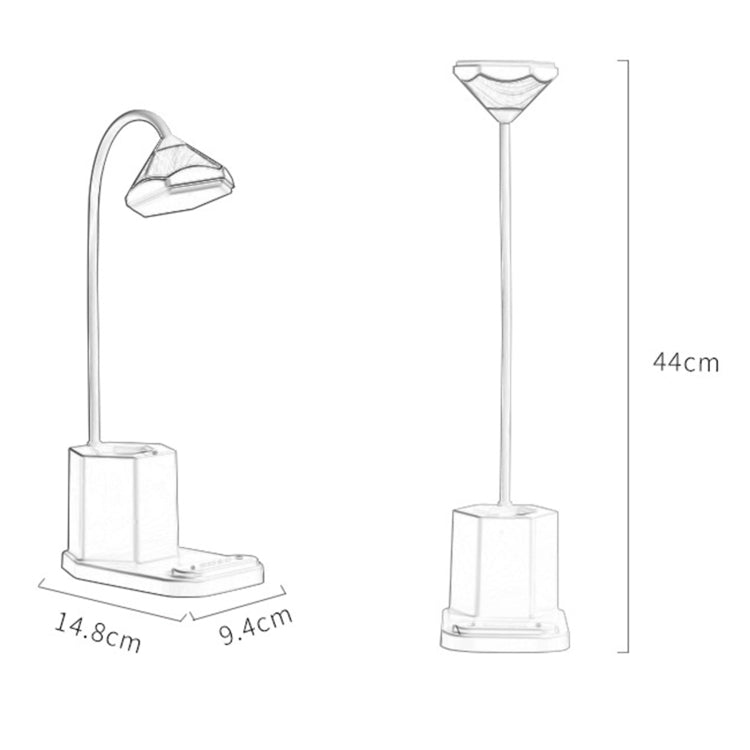 QB-1 Multifunctional  Pencil Table Lamp USB Eye Protection Learning Bedside Reading Table Lamp