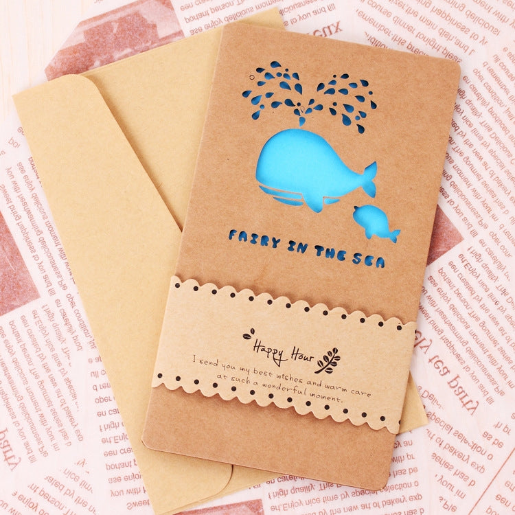15 PCS Hollow Kraft Paper Greeting Card Holiday Personalized Greeting Card