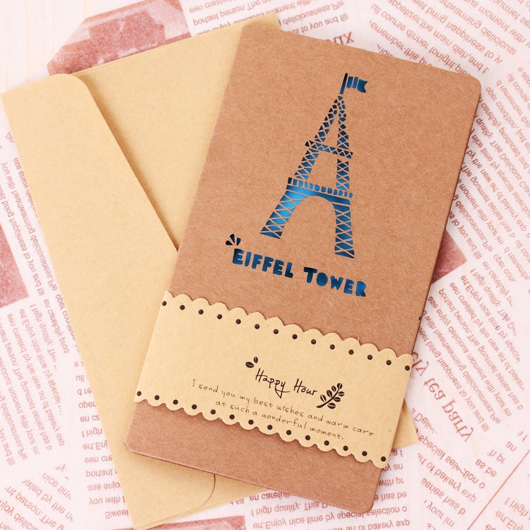 15 PCS Hollow Kraft Paper Greeting Card Holiday Personalized Greeting Card