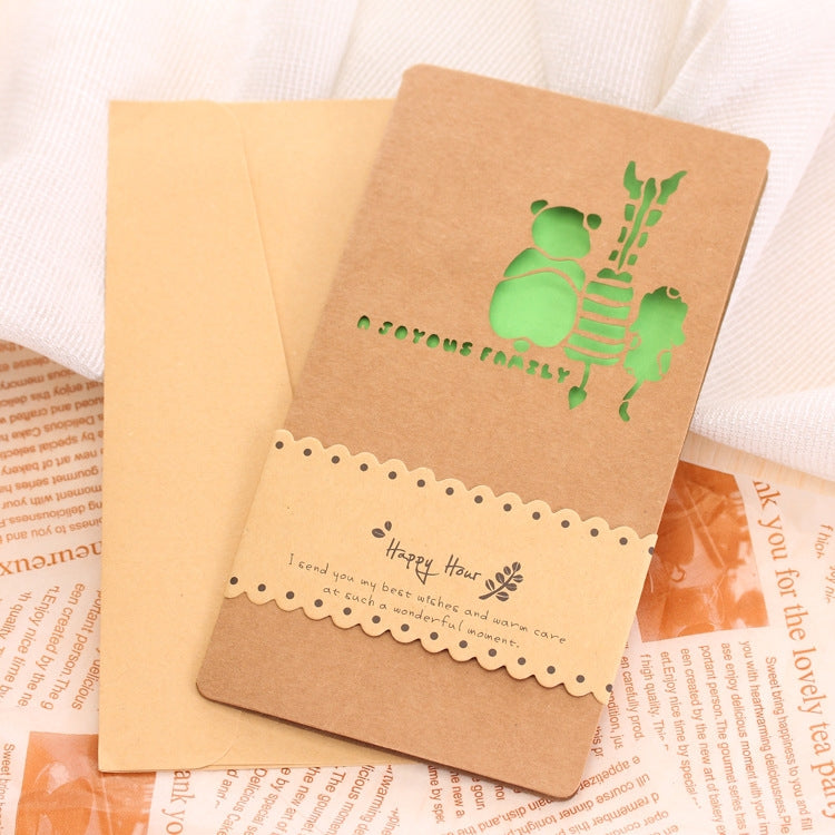 15 PCS Hollow Kraft Paper Greeting Card Holiday Personalized Greeting Card