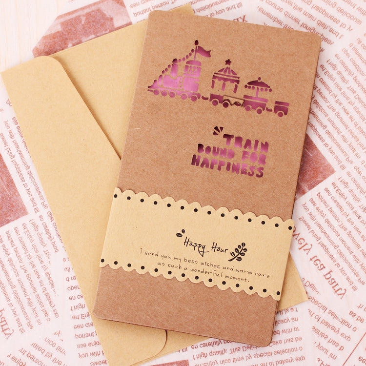 15 PCS Hollow Kraft Paper Greeting Card Holiday Personalized Greeting Card