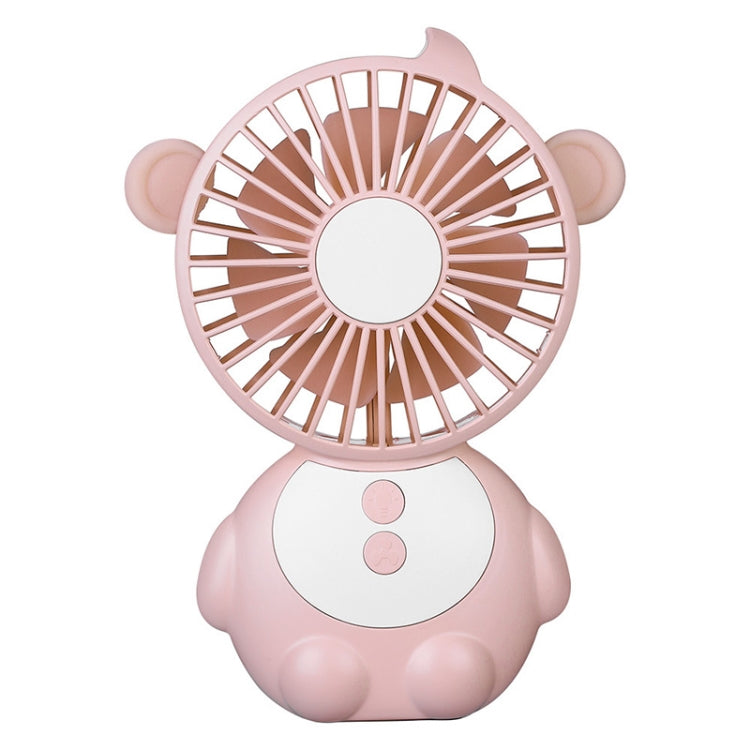 SFHJ2 Mini USB Handheld Portable Table Lamp Fan(Pink)