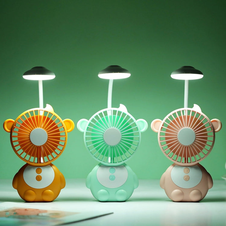 SFHJ2 Mini USB Handheld Portable Table Lamp Fan(Pink)