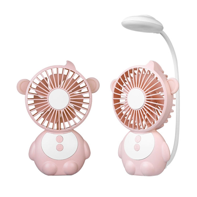 SFHJ2 Mini USB Handheld Portable Table Lamp Fan(Pink)